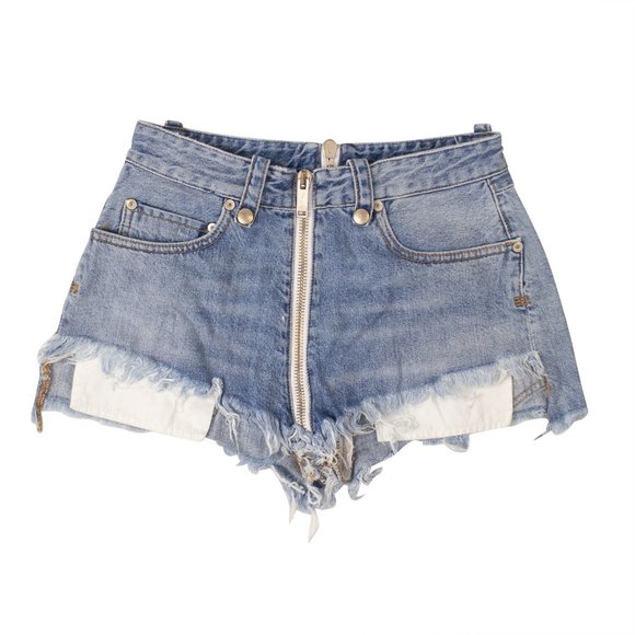 UNRAVEL PROJECT Denim Zipped Shorts Size 25 $525